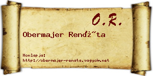 Obermajer Renáta névjegykártya